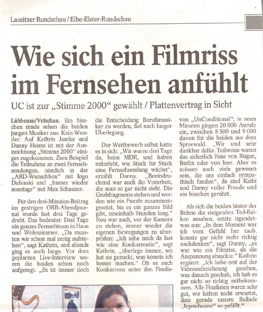 L R Februar 2000 Wie sich ein Filmriss im Fernsehen anfhlt Teil 1 kl